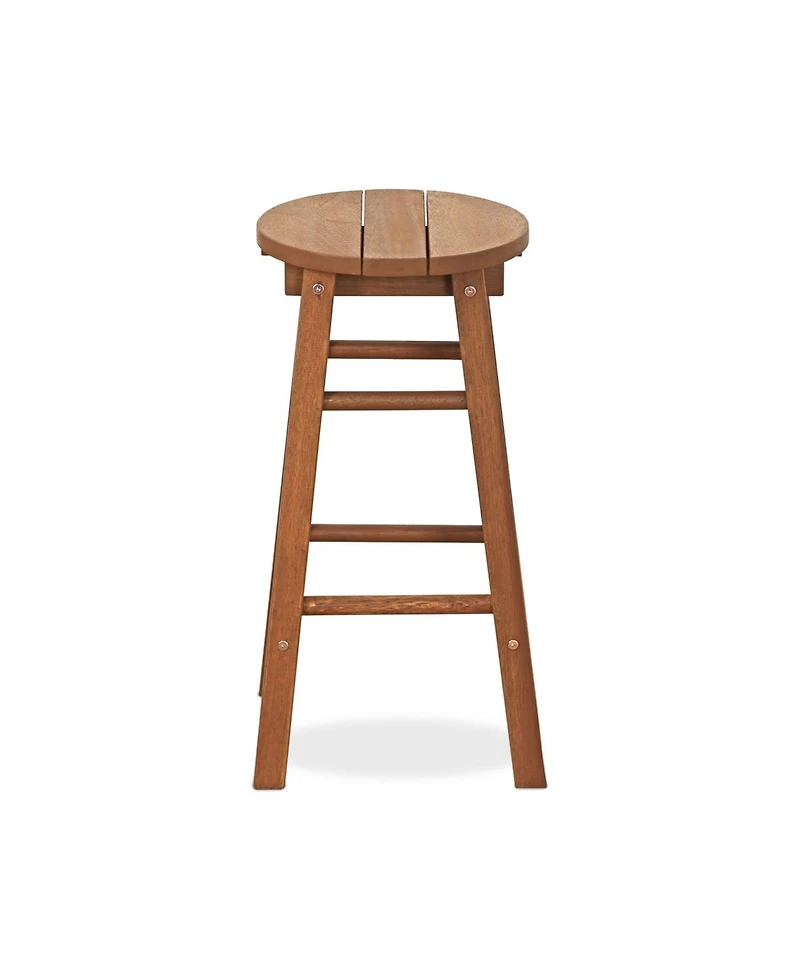 Homlux Set of 2 Outdoor Indoor Hardwood Bar Stools – Lightweight, Compact & Stylish Seating