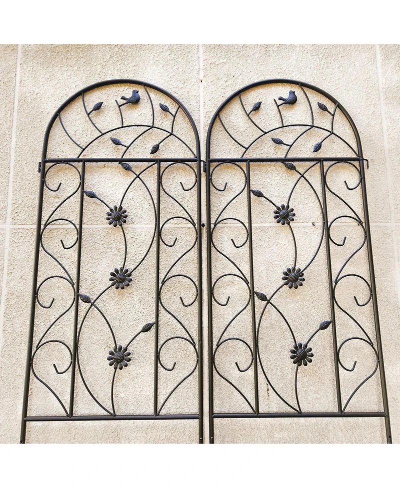 Streamdale Furniture Metal Garden Trellis 86.7" Climbing Plant Support (4 Pack)