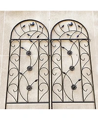 Streamdale Furniture Metal Garden Trellis 86.7" Climbing Plant Support (4 Pack)