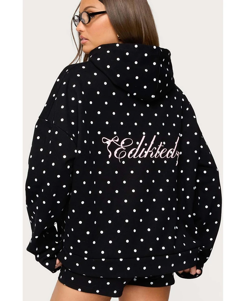 Edikted Women's Chelsie Polka Dot Hoodie