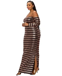 L I V D Women's Plus Temptations Sequin Dress