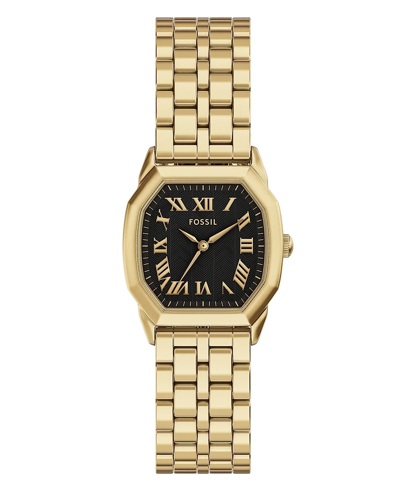 Fossil Women's Harlow Three-Hand Gold-Tone Stainless Steel Watch, 27mm