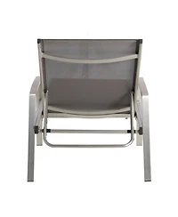 Streamdale Furniture Outdoor Chaise Lounge Set - Aluminum Frame Adjustable
