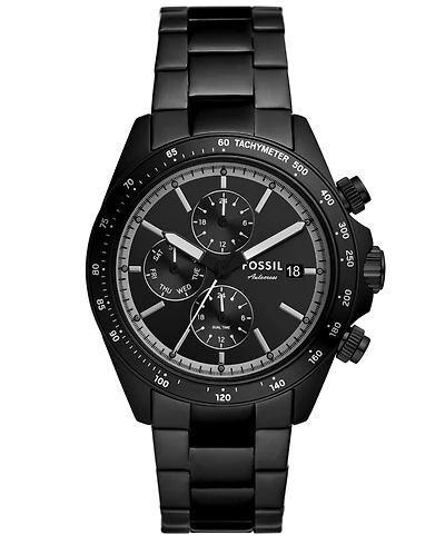 Fossil Men's Autocross Multifunction Black Stainless Steel Watch, 42mm