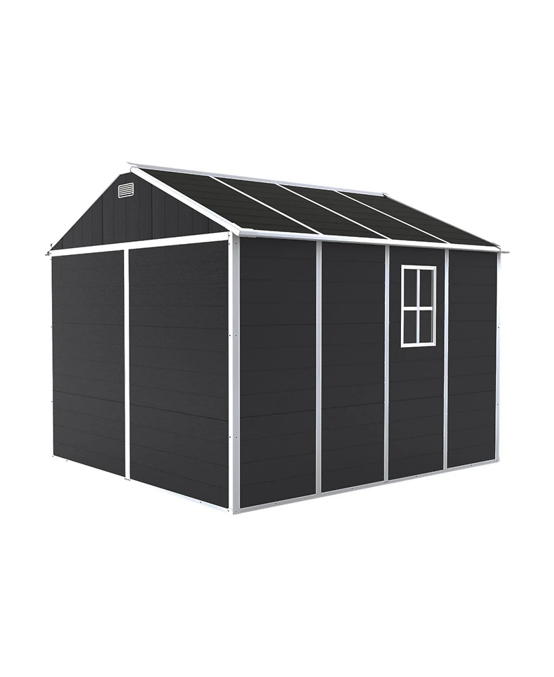 Streamdale Furniture 8x8 Resin Storage Shed - Waterproof Uv Proof Dark Gray