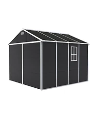 Streamdale Furniture 8x8 Resin Storage Shed - Waterproof Uv Proof Dark Gray
