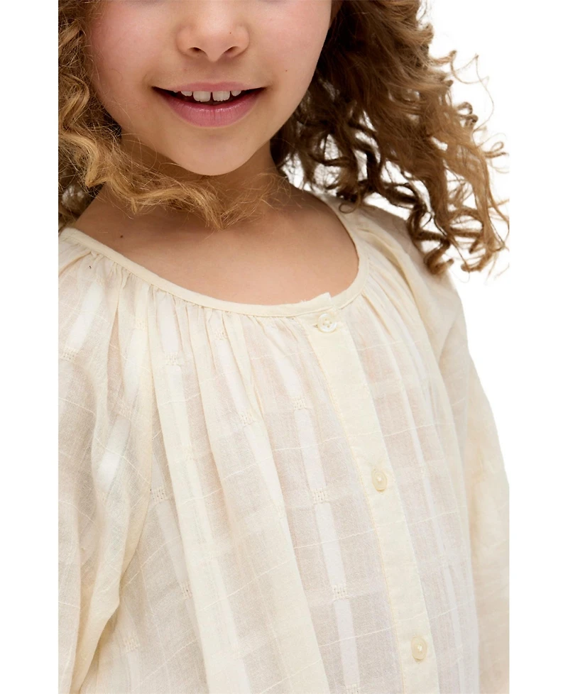 Raffya Kids Olivia Button Down Embroidered Dress
