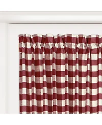 GoodGram Buffalo Check Gingham Custom Window Curtain Treatments - Single Panel 42 in. W x 63 L, Black