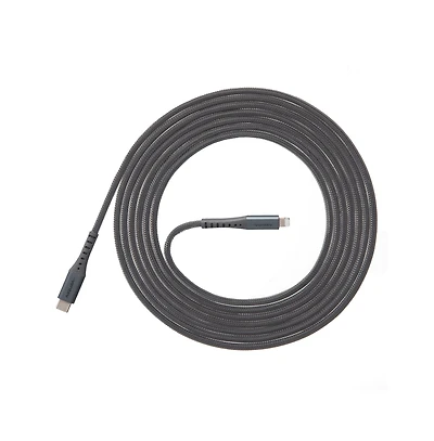 Ventev Alloy Usb C to Apple Lightning High Speed Ultradurable 10 Foot Cable-Gray