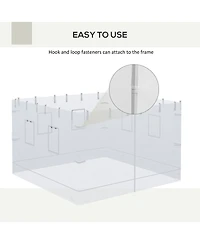 Outsunny Mesh Sidewalls for 10' x 10' Canopy Tent with 6 Windows,