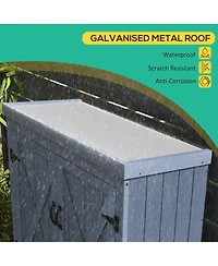 Outsunny Outdoor Storage Cabinet with Waterproof Metal Roof,