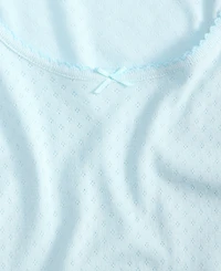 Charter Club Women's Long Sleeve Pointelle Tee, Macy's Exclusive
