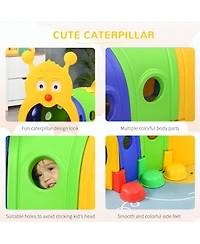Qaba Toddler Caterpillar Tunnel Climb-n-Crawl Play, 106.75" x 39.75" x 41.25"