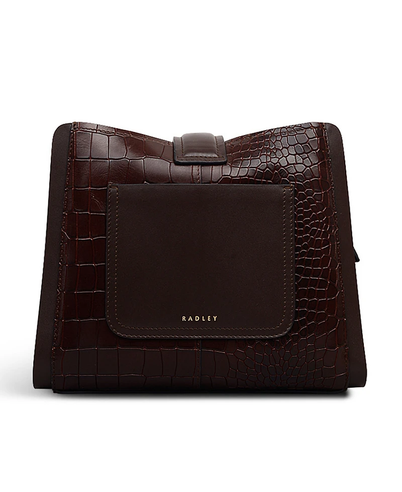 Radley London Sloane Mews Faux Croc Small Zip Top Crossbody Bag