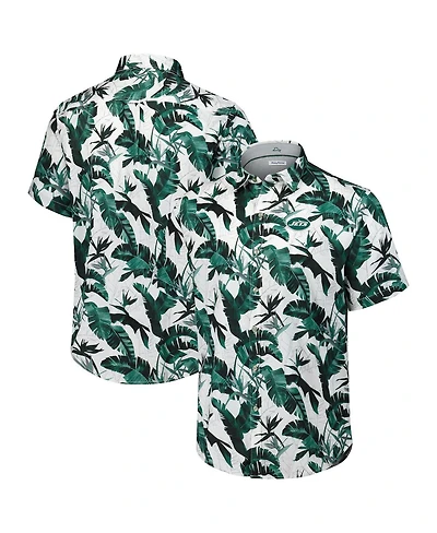 Tommy Bahama Men's Green New York Jets Sunnyvale Blooms Camp Button-Up Shirt