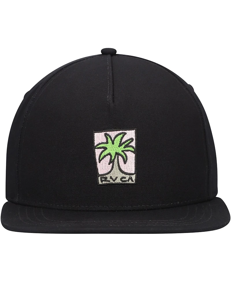 Rvca Men's Black Palm Snapback Hat