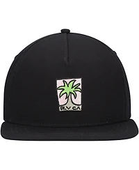 Rvca Men's Black Palm Snapback Hat