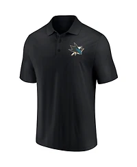 Fanatics Men's Black San Jose Sharks Winning Streak Polo Shirt