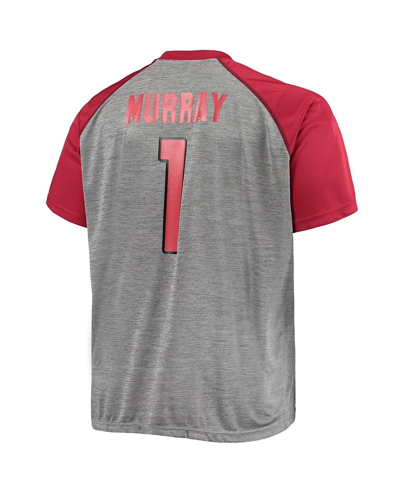 Fanatics Men's Kyler Murray Cardinal/Heathered Gray Arizona Cardinals Big Tall Player Name Number Raglan T-Shirt