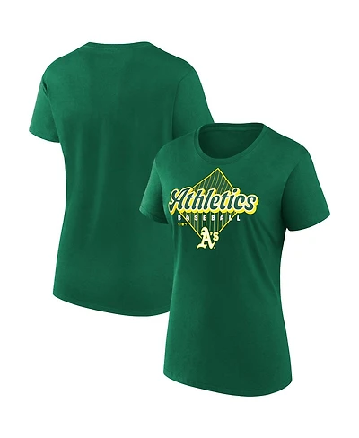 Fanatics Women's Green Athletics Cotton T-Shirt