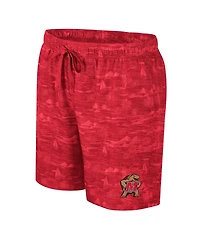 Colosseum Men's Red Maryland Terrapins Ozark Swim Shorts