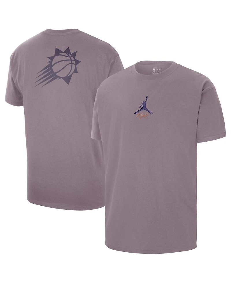 Jordan Men's Purple Phoenix Suns Statement Edition Jumpman Flight Heavyweight T-Shirt