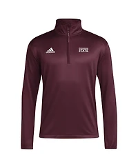 Adidas Men's Maroon Mississippi State Bulldogs 2024 Coaches Sideline Quarter-Zip Sweatshirt
