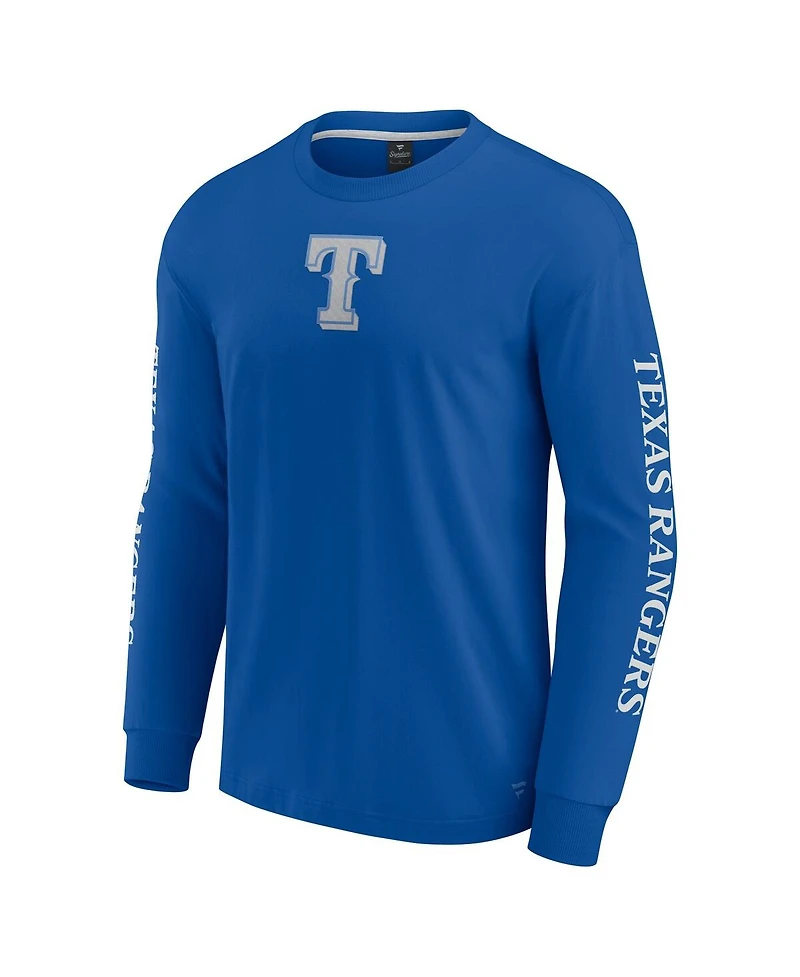 Fanatics Men's Royal Texas Rangers Elements Strive Long Sleeve T-Shirt