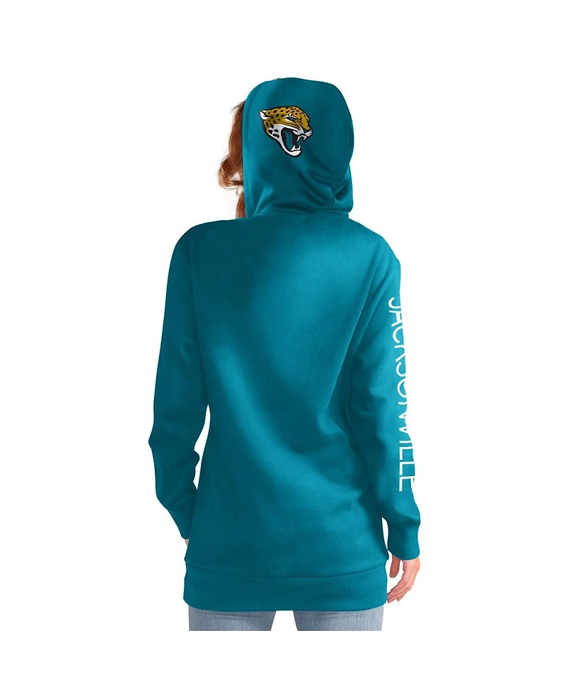 G-iii 4Her by Carl Banks Women's Teal Jacksonville Jaguars Extra Inning Pullover Hoodie