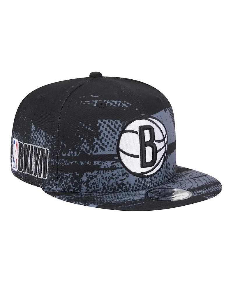 New Era Men's Black Brooklyn Nets Tip-Off 9FIFTY Snapback Hat