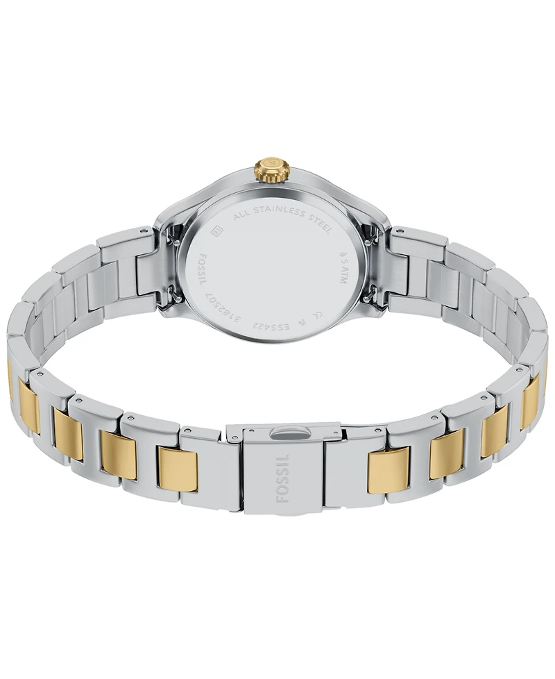 Fossil Women's Gilmore Three-Hand Two-Tone Stainless Steel Watch, 28mm