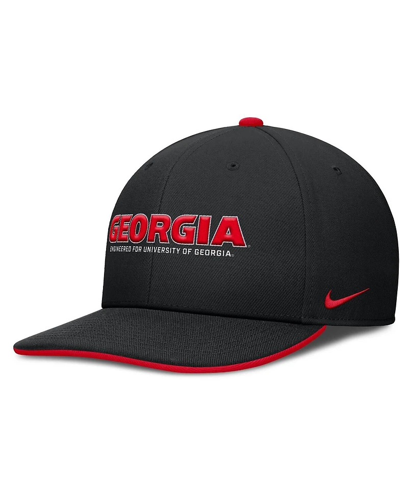 Nike Men's Black Georgia Bulldogs 2025 On-Field Pro Performance Adjustable Hat