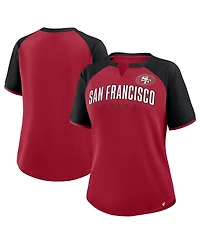 Fanatics Women's Scarlet/Black San Francisco 49ers Height Advantage T-Shirt