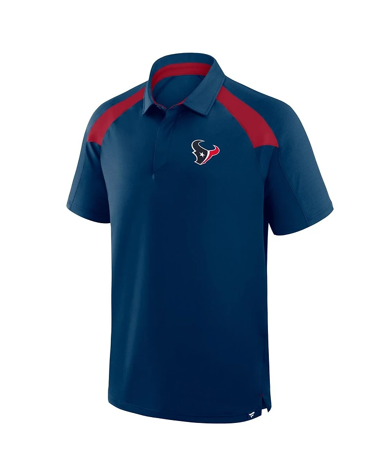 Fanatics Men's Navy Houston Texans Back Around Raglan Polo Shirt