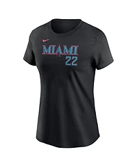Nike Women's Sandy Alcantara Black Miami Marlins 2025 City Connect Fuse Name Number T-Shirt