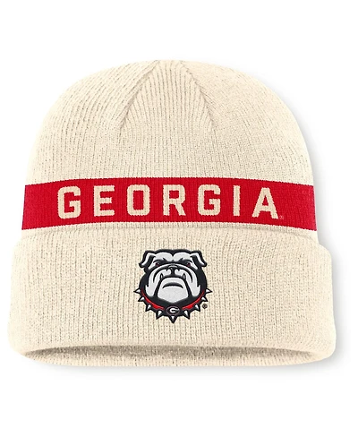Nike Men's Natural Georgia Bulldogs Peak Primetime Utility Cuffed Knit Hat