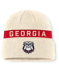 Nike Men's Natural Georgia Bulldogs Peak Primetime Utility Cuffed Knit Hat