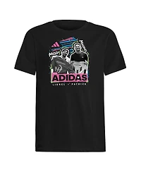 Adidas Big Boys and Girls Lionel Messi x Patrick Mahomes Black adidas Sport Jersey Swap T-Shirt