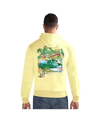 Margaritaville Men's Gold Pittsburgh Steelers Time Flies Garment Dyed Pullover Hoodie