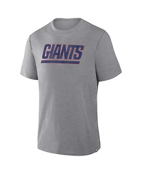 Fanatics Men's Heather Gray New York Giants Pass Rush Tri-Blend T-Shirt