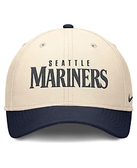 Nike Men's Natural/Navy Seattle Mariners Statement Rise Performance Flex Hat