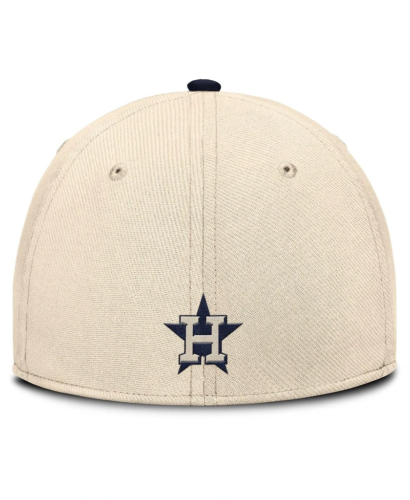 Nike Men's Natural/Navy Houston Astros Statement Rise Performance Flex Hat