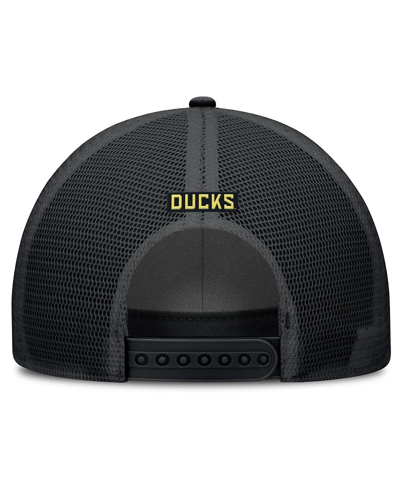 Nike Men's Black Oregon Ducks Rise Primetime Trucker Adjustable Hat