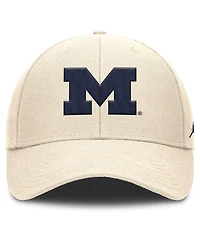 Jordan Men's Natural Michigan Wolverines Rise Primetime Performance Trucker Adjustable Hat