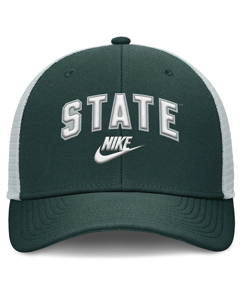 Nike Men's Green/Gray Michigan State Spartans Legacy Arch Rise Performance Trucker Adjustable Hat