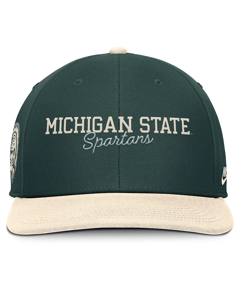 Nike Men's Green/Cream Michigan State Spartans Pro Legacy Script Snapback Hat