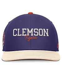 Nike Men's Purple/Cream Clemson Tigers Pro Legacy Script Snapback Hat