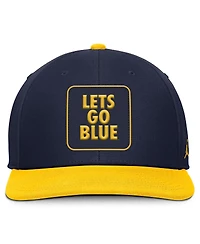 Jordan Men's Navy/Maize Michigan Wolverines 2025 Sideline Campus Pro Local Snapback Hat