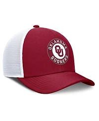 Jordan Men's Crimson/White Oklahoma Sooners Rise Primetime Performance Trucker Adjustable Hat