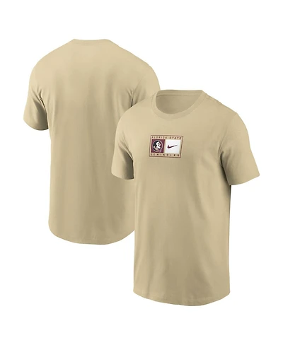 Nike Men's Gold Florida State Seminoles Campus Logo Swoosh T-Shirt